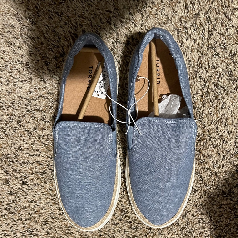 Torrid denim slip ons